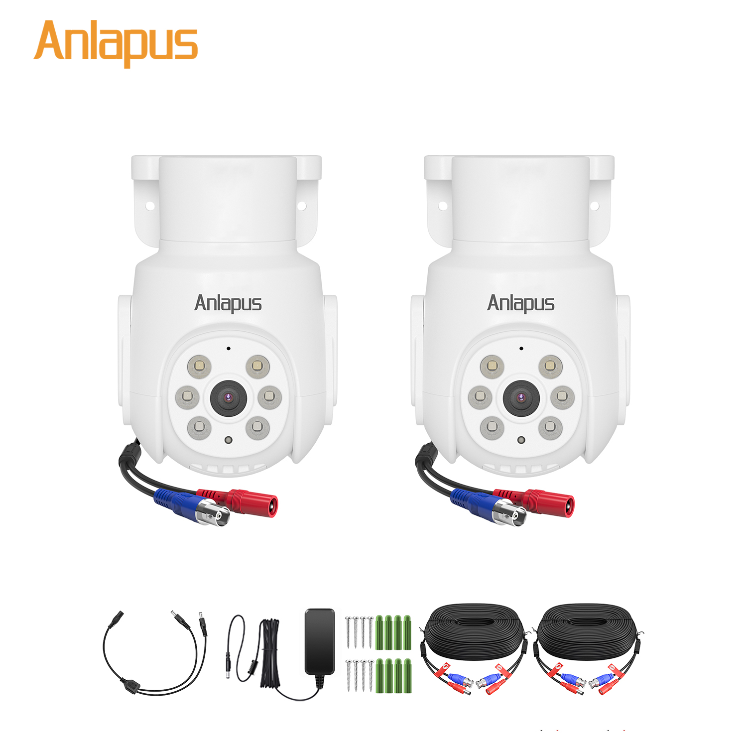 Home Security Indoor Cameras - Anlapus 5MP Pan Tilt Wired Security