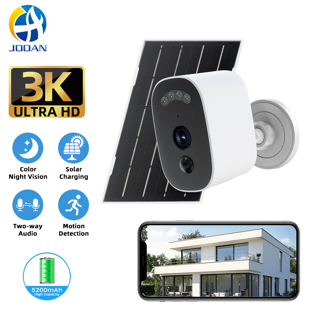 Home Security Indoor Cameras - Jooan 3K HD Solar Security Camera