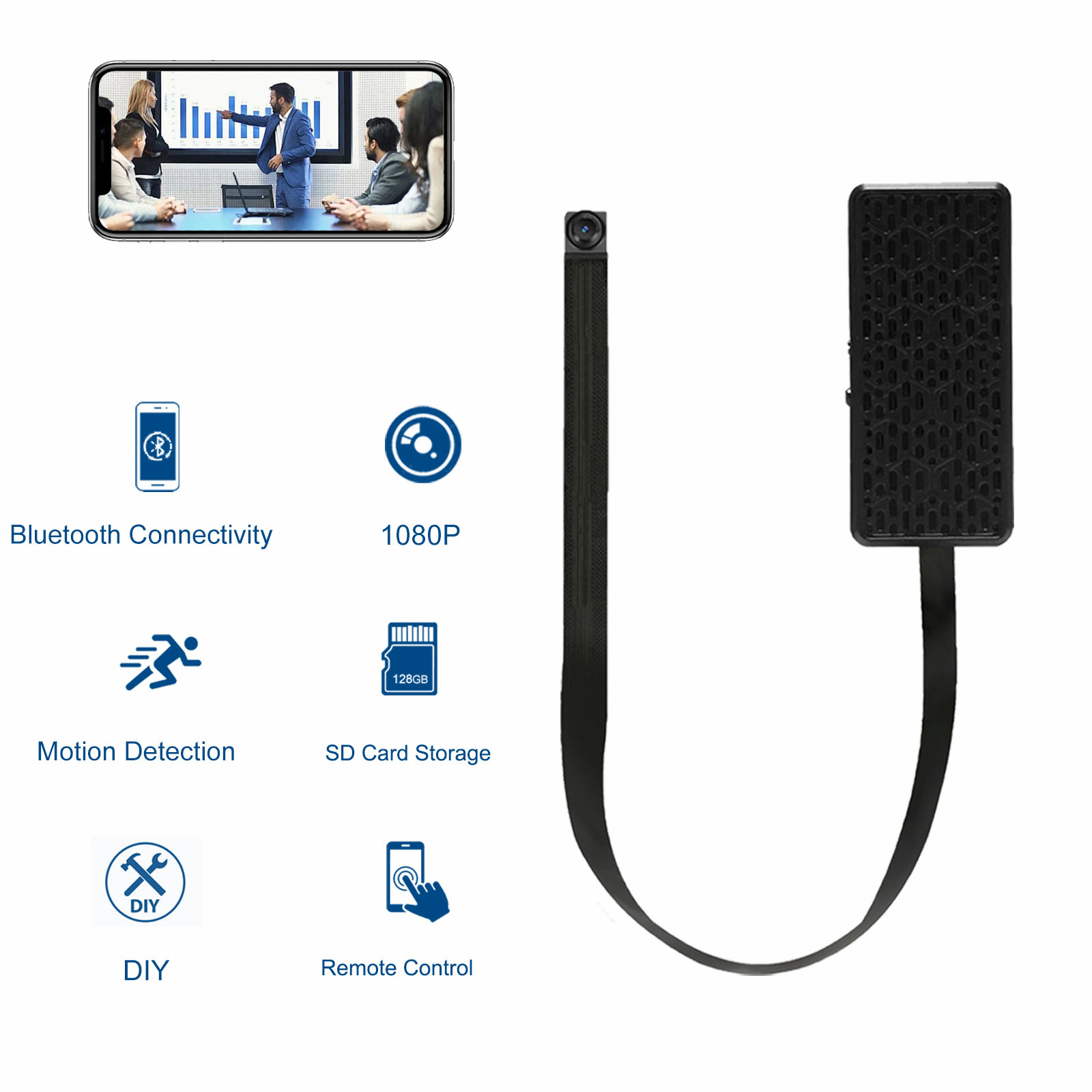 Hidden Camera Clock - HD WiFi Camera DIY Module Home