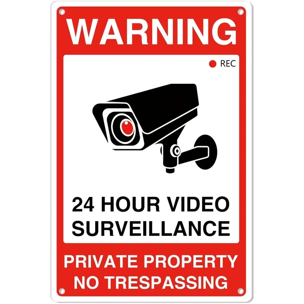 Home Yard Security - Private Property No Trespassing Aluminum Sign