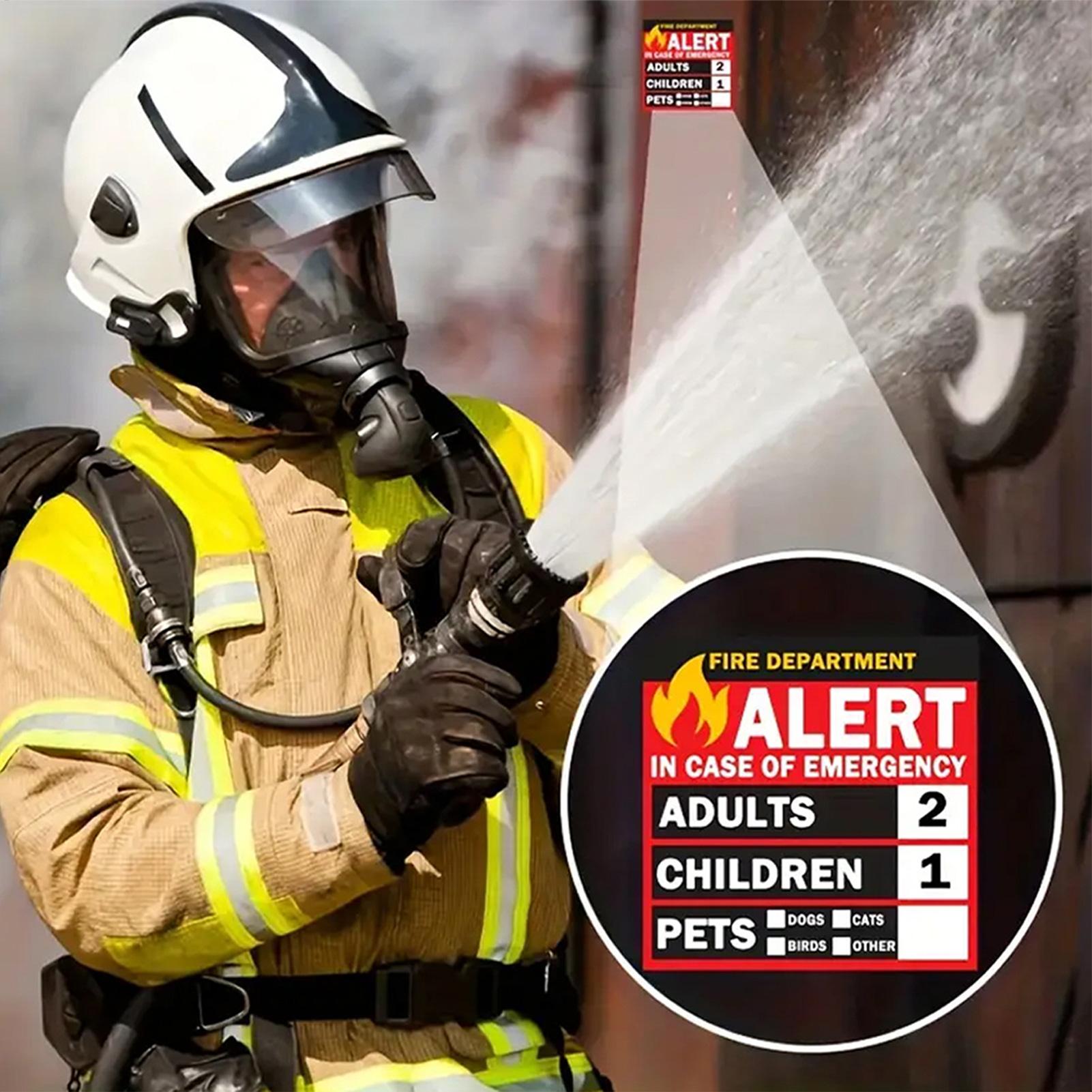 Home Security Department Us - Fire Pet Alert Sticker Rain-Proof Security