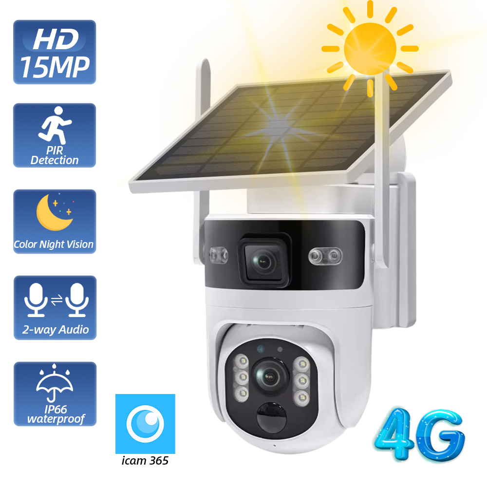Home Yard Security - Wireless Outdoor PTZ Solar Security Camera