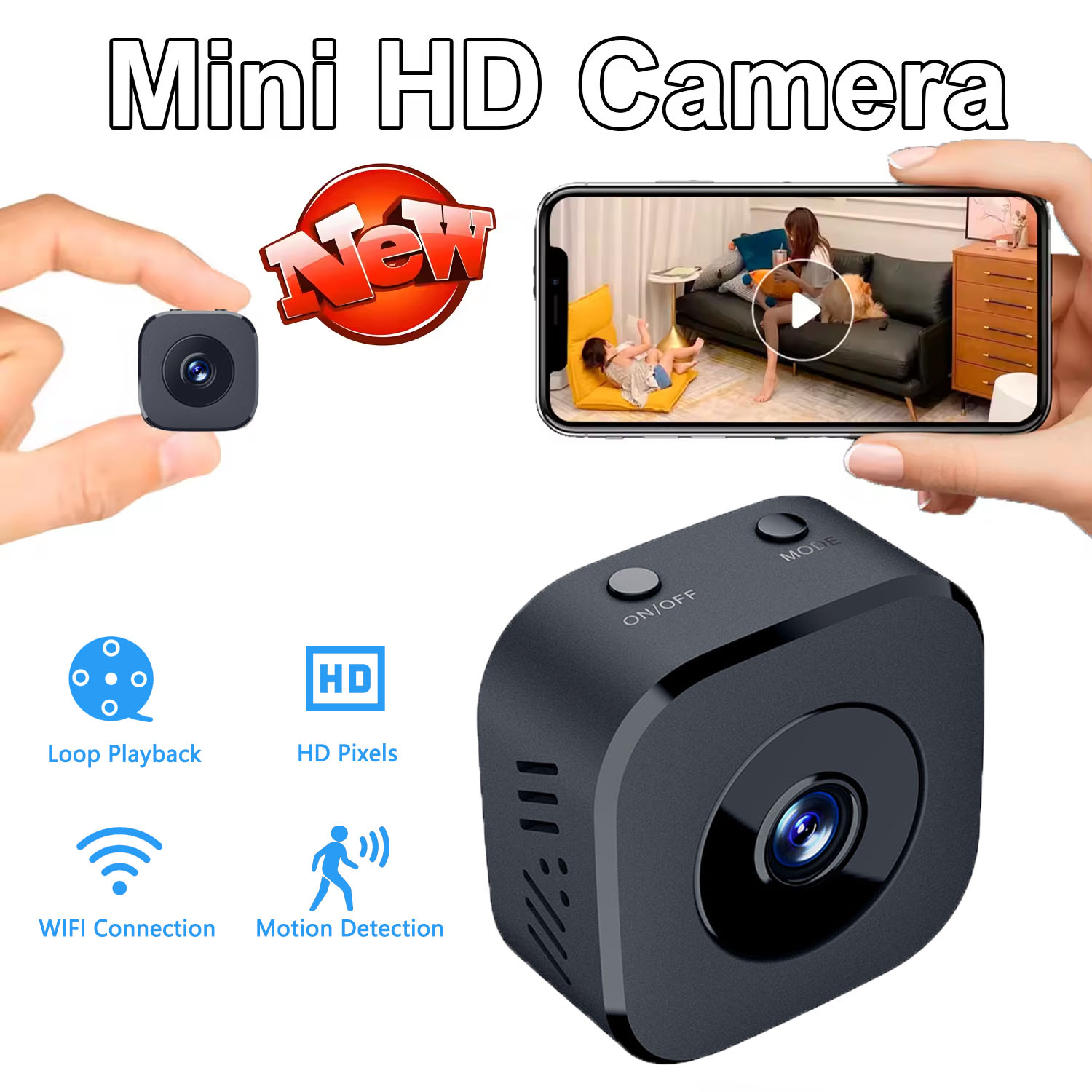 Home Security Lidar - Security Camera 4K Mini Full Color