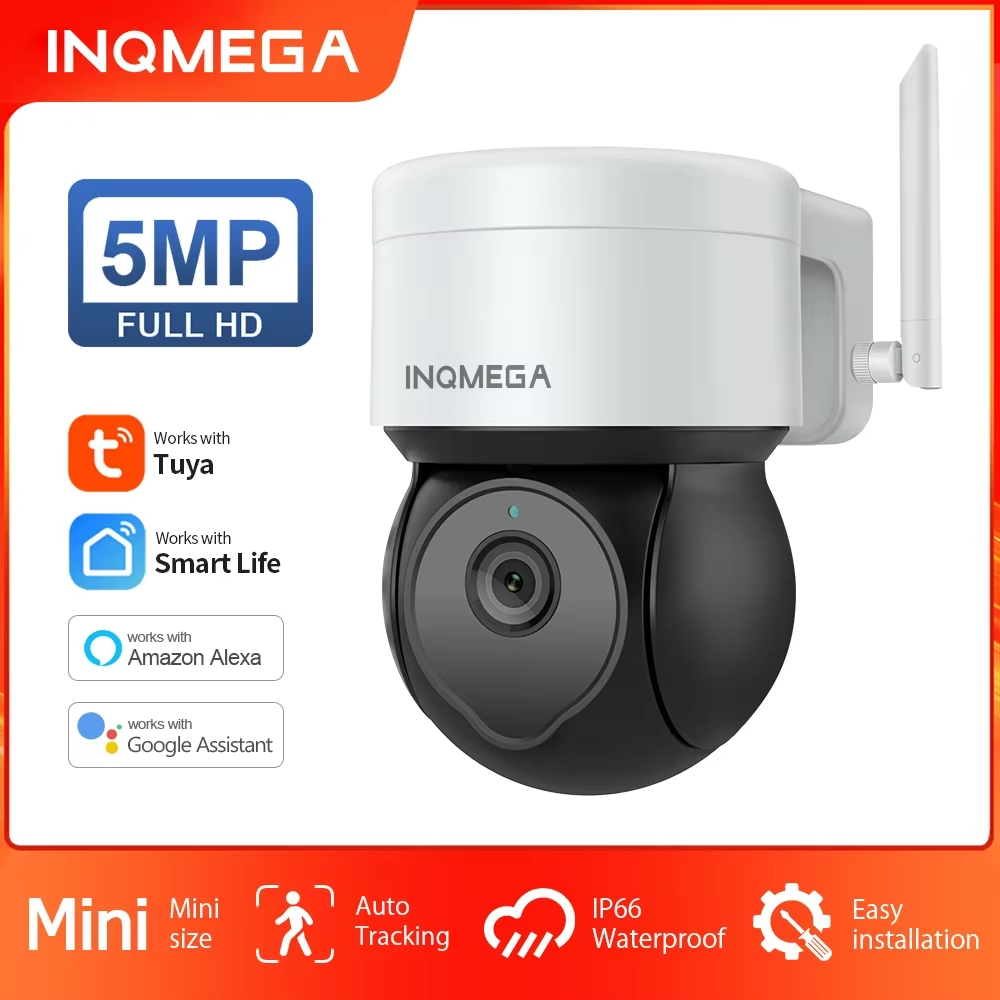 Home Yard Security - INQMEGA 5MP Tuya Outdoor PTZ Camera