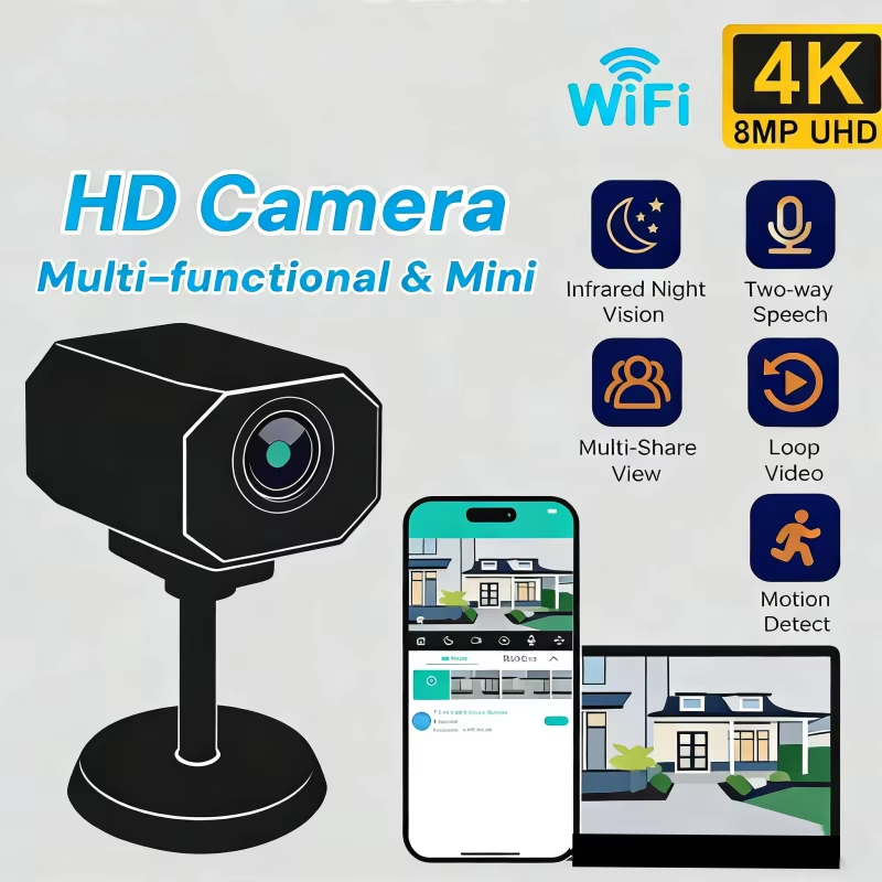 Home Security Hidden Cameras - 4K HD WiFi Security Camera for