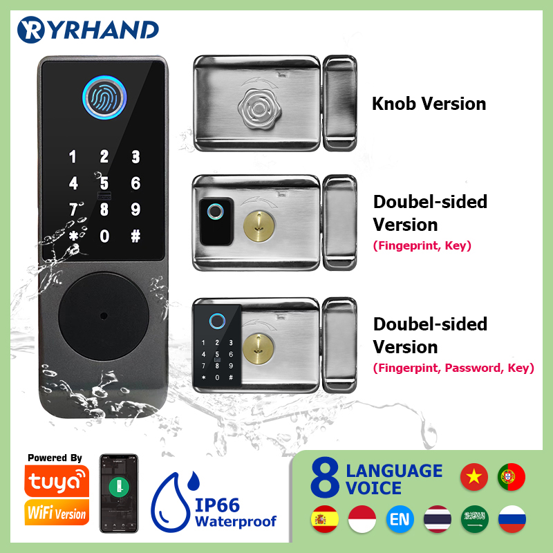 Home Security Keypad - Tuya Smart lock Waterproof Wifi Double