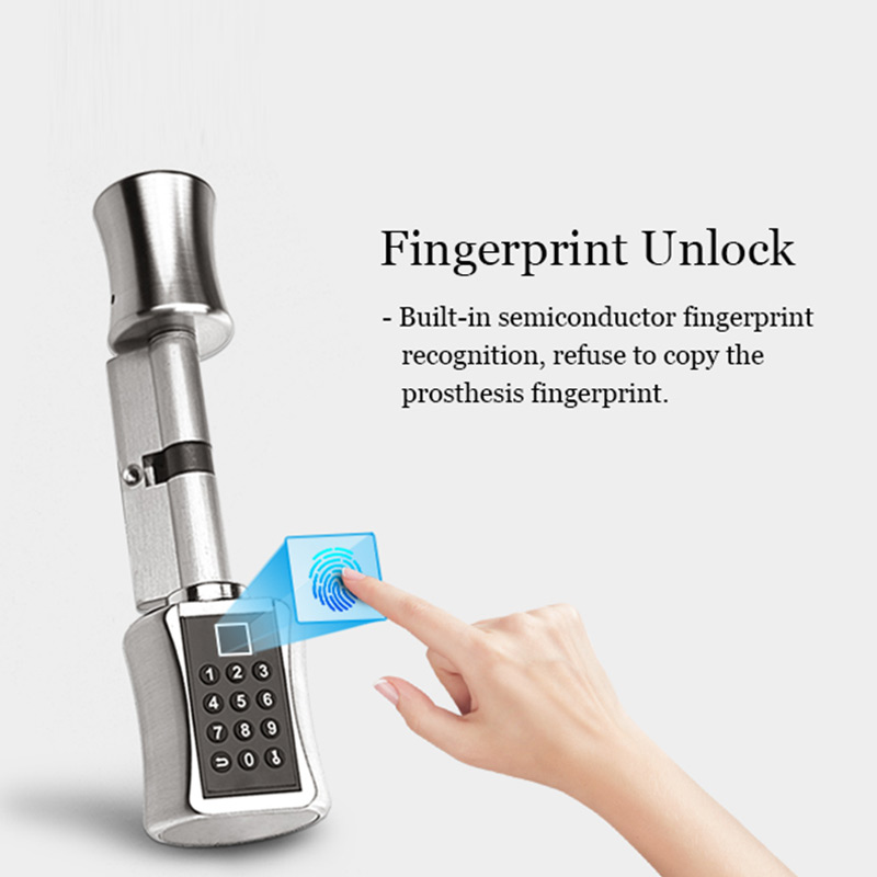 Fingerprint Smart Cylinder Loc - Home Security Keypad recension och pris