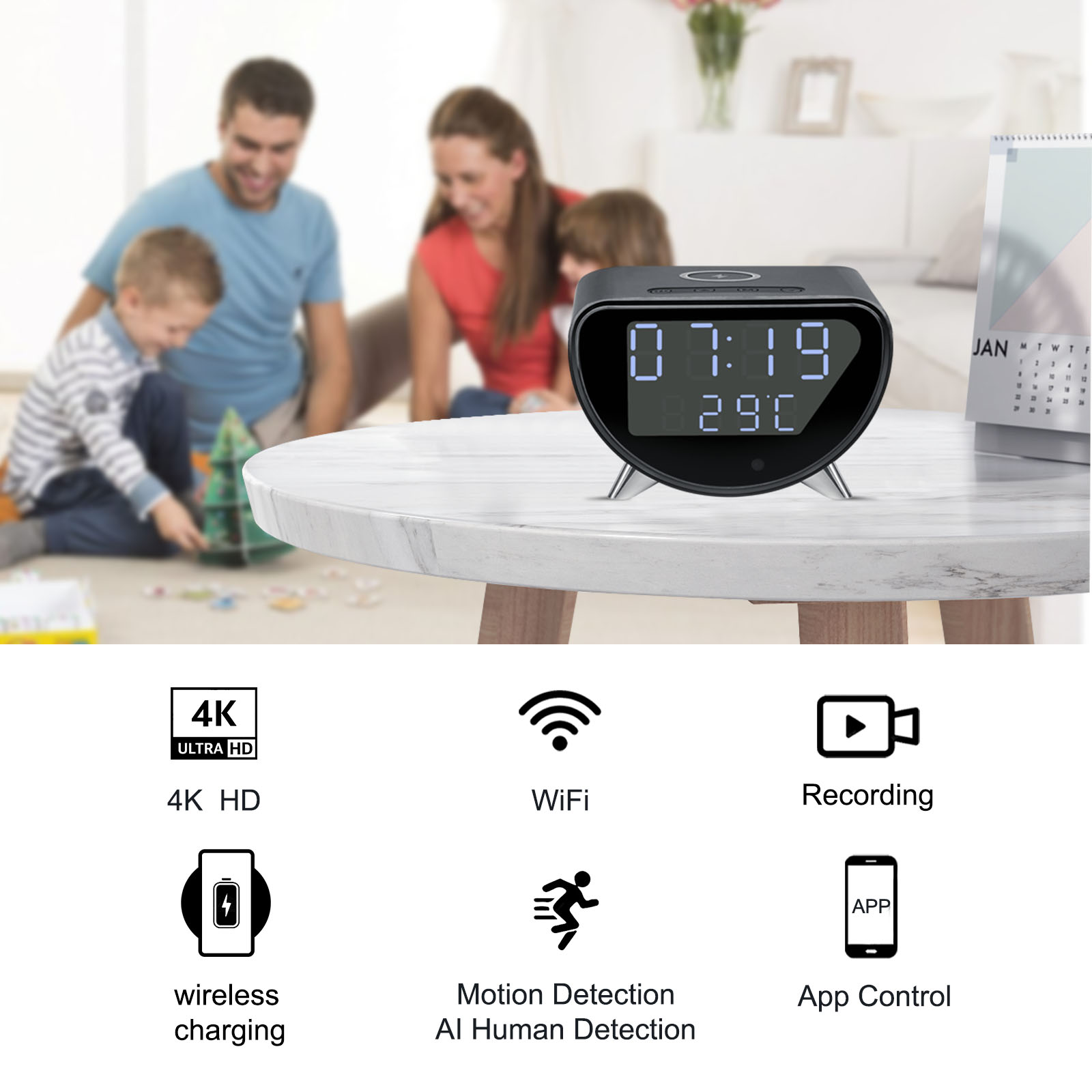 WiFi Clock Camera with Wireles - Hidden Camera Clock recension och pris