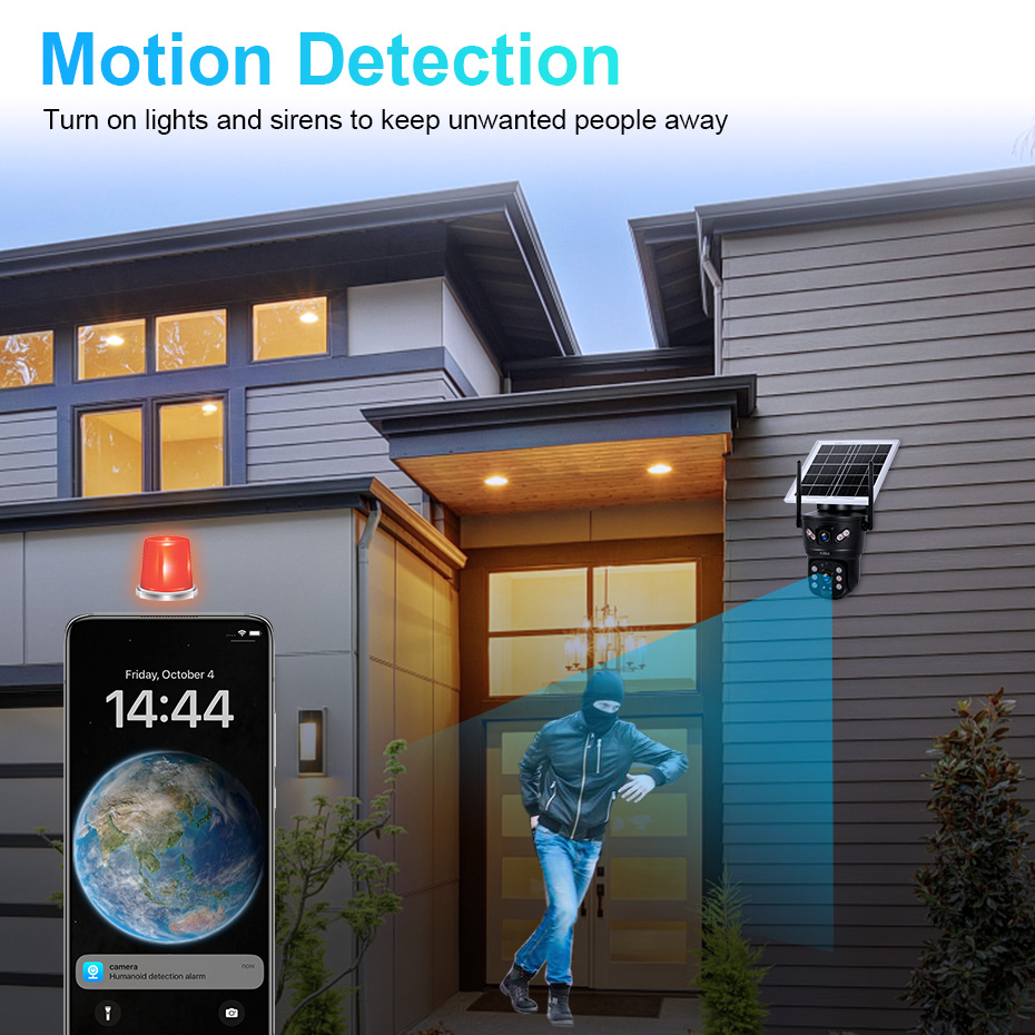 KERUI 6MP 4G SIM WiFi Solar Ca - Home Security Company recension och pris