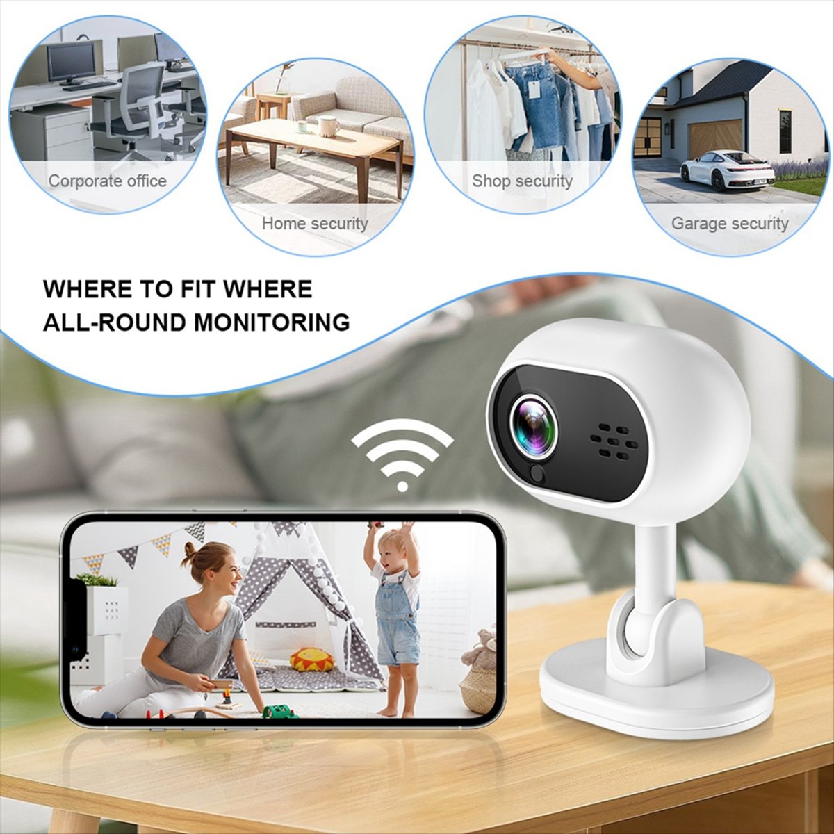 A4 1080P Smart Mini Wifi IP Ca - Home Security Indoor Cameras recension och pris