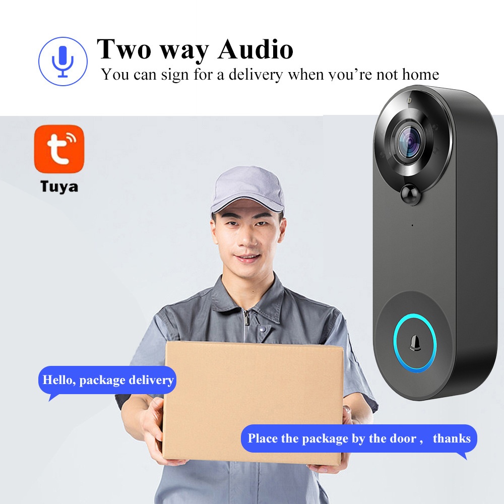 Tuya 1080P Wireless WIFI Doorb - Home Security Lidar recension och pris