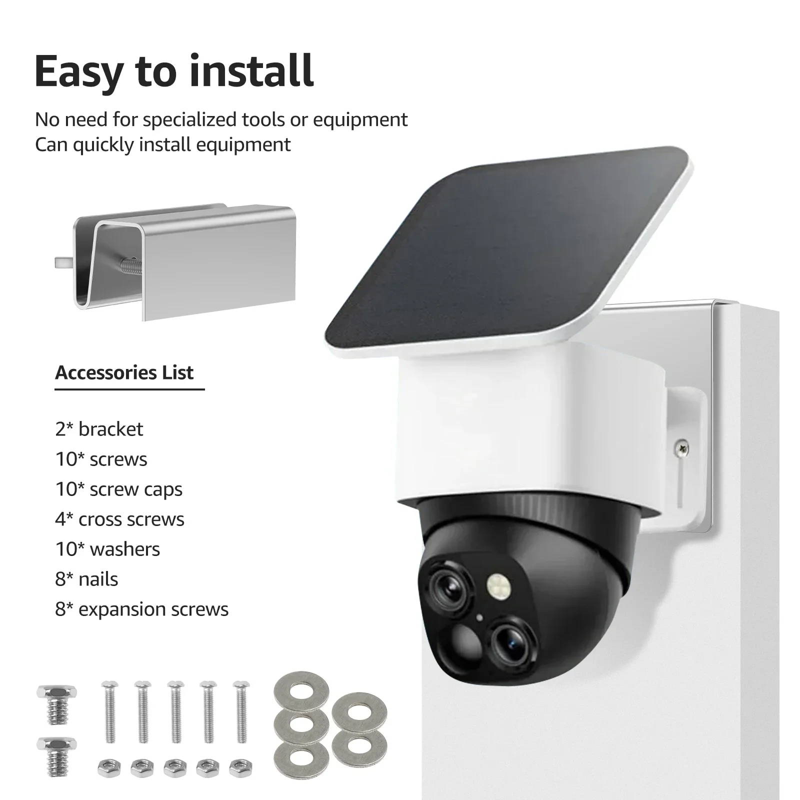 2Pcs Wall Mount Gutter Bracket - Home Security Eufy recension och pris