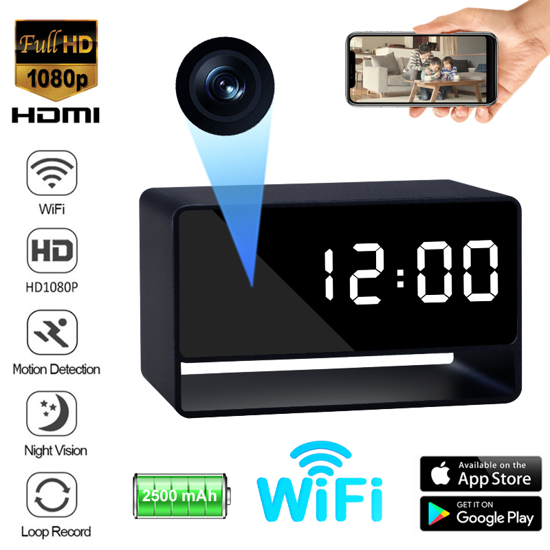 1080P WiFi Camera Digital Cloc - Hidden Camera Clock recension och pris