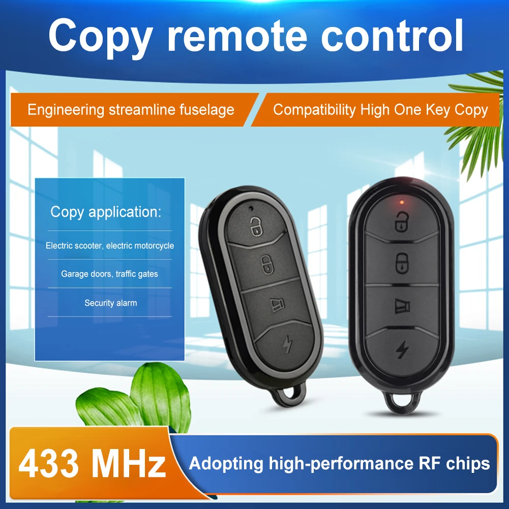 315 MHz/433 MHz Remote Control - Home Security Key Fob recension och pris