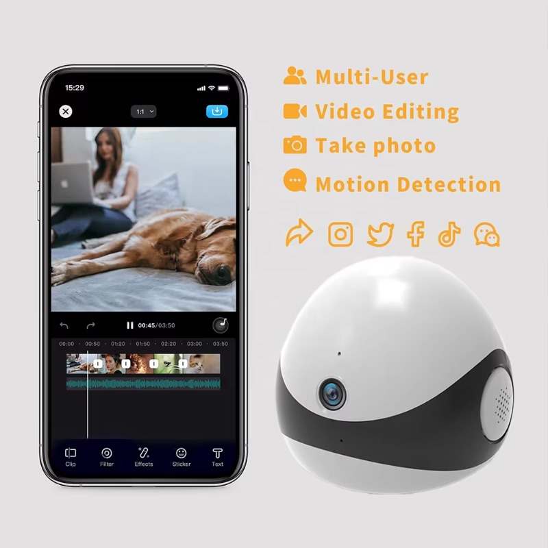 Wireless 2K HD Mobile Pet Comp - Home Security Robots recension och pris