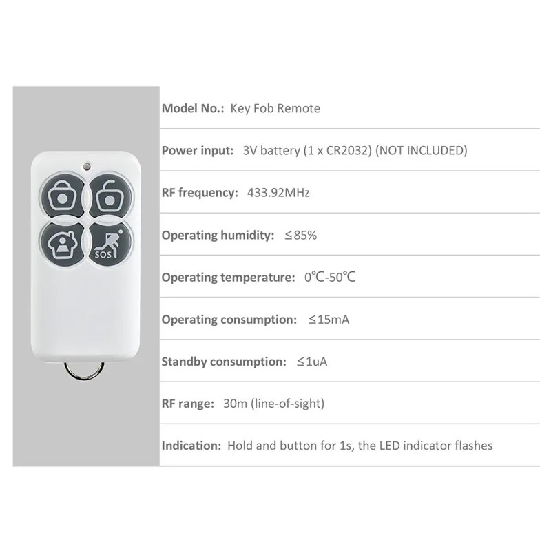 Original Broadlink S1C/ S1/ S2 - Home Security Key Fob recension och pris