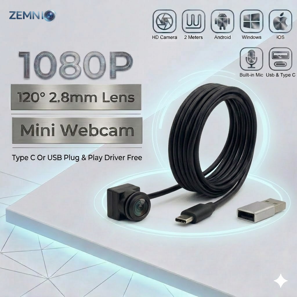 USB Type-C Mini Webcam with Mi - Home Security Hidden Cameras recension och pris
