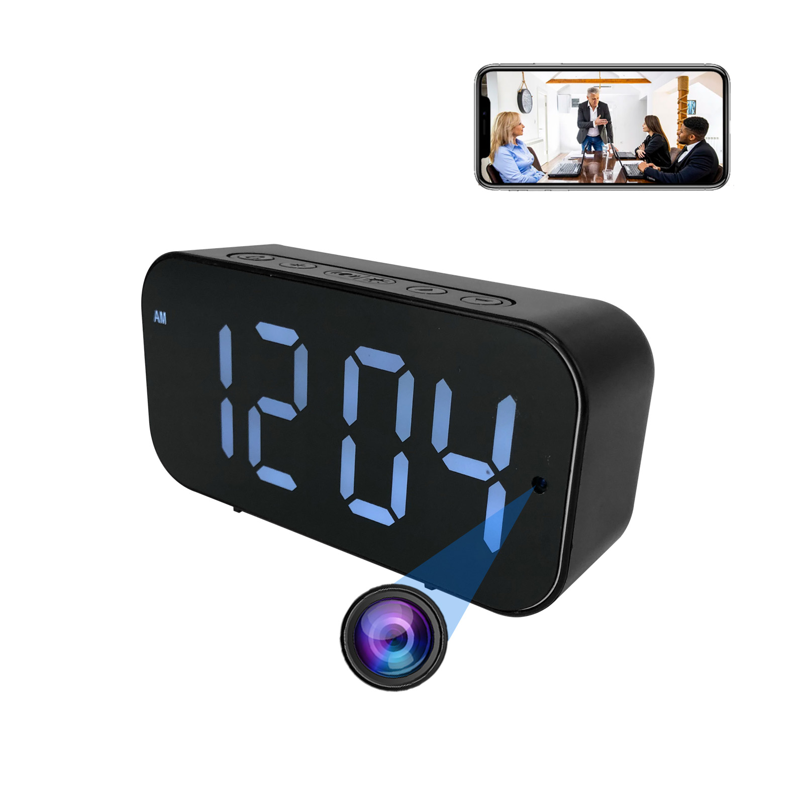 Wi-Fi Clock Camera with 1080P  - Hidden Camera Clock recension och pris