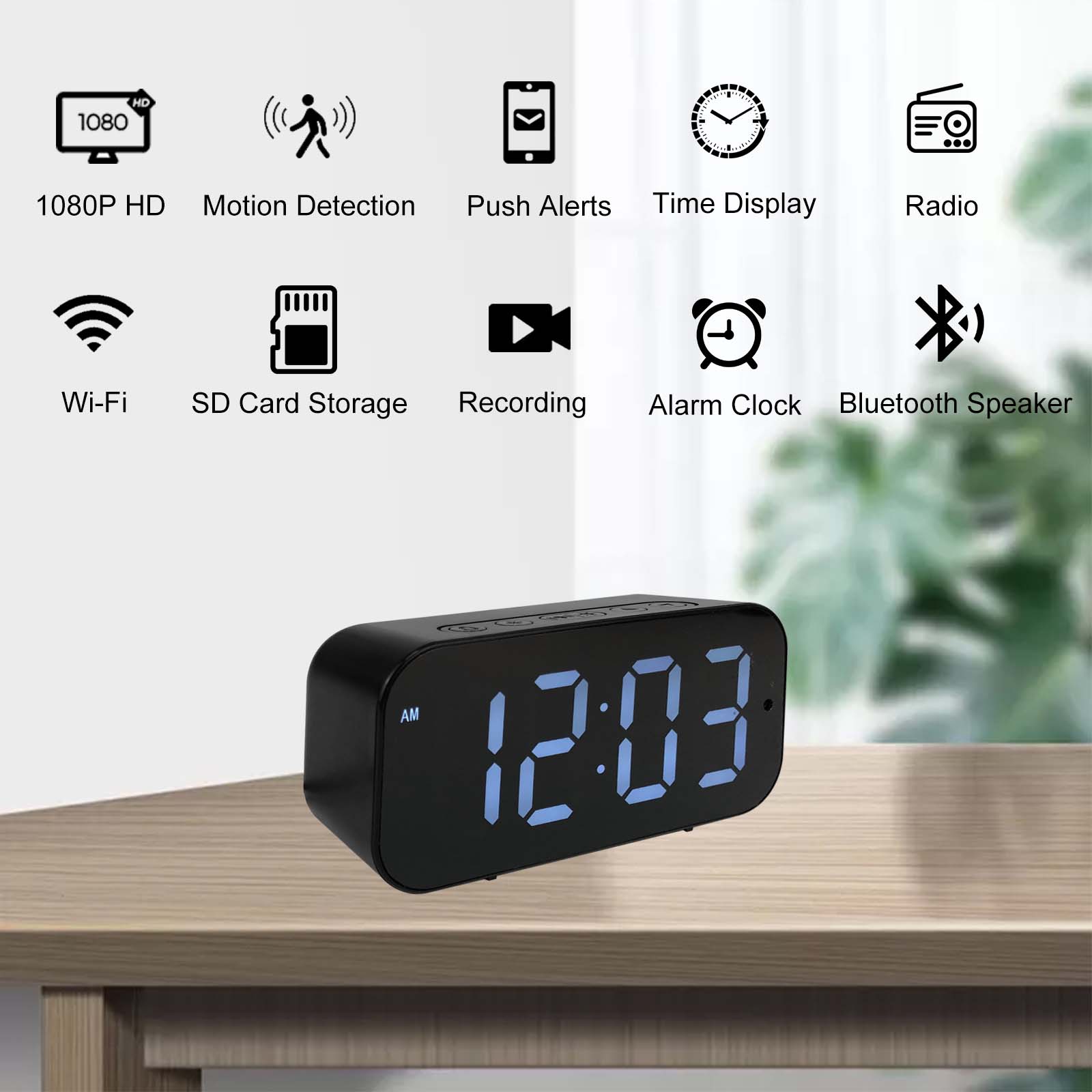 Wi-Fi Clock Camera with 1080P  - Hidden Camera Clock recension och pris