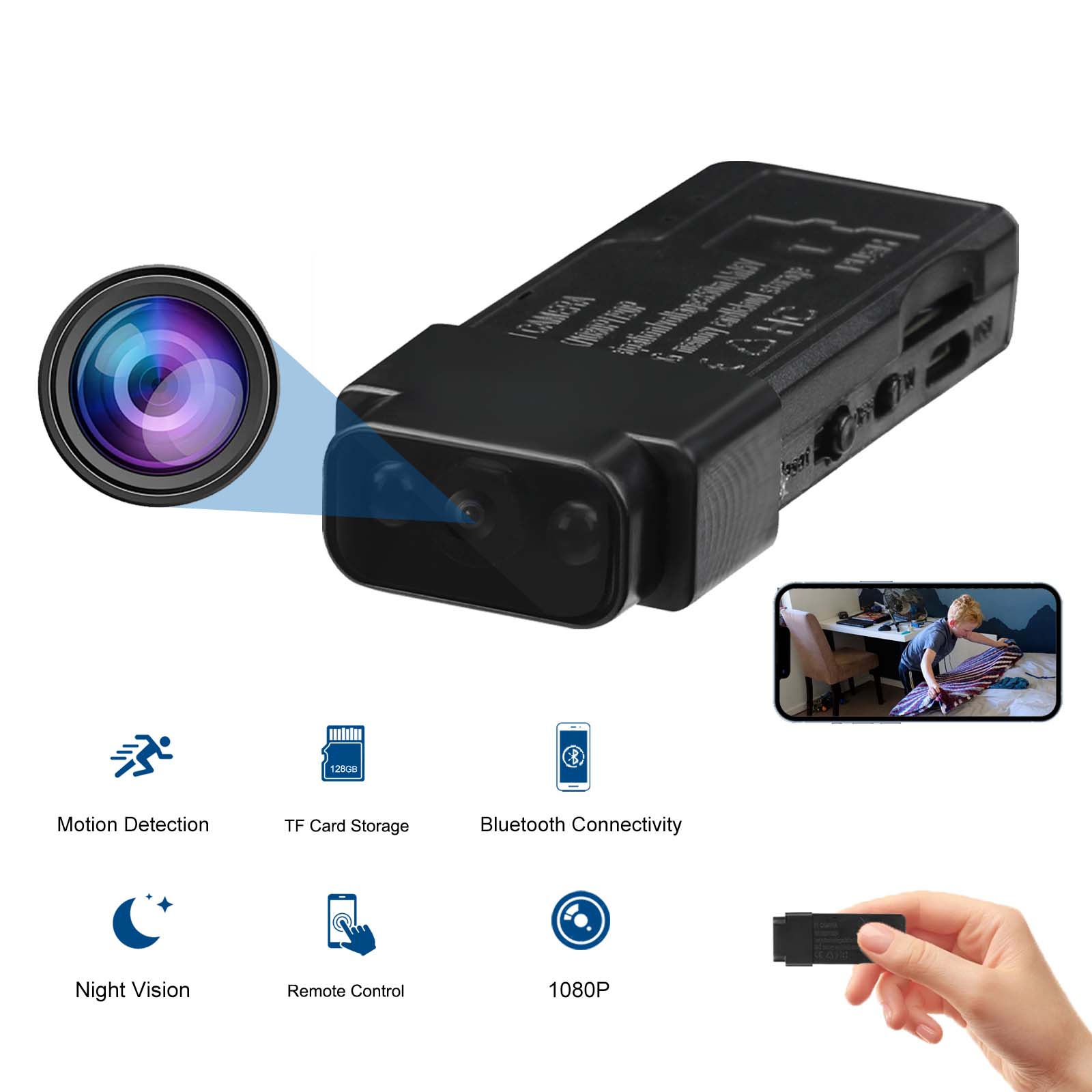 Mini Camera  Indoor Small WiFi - Hidden Camera Clock recension och pris