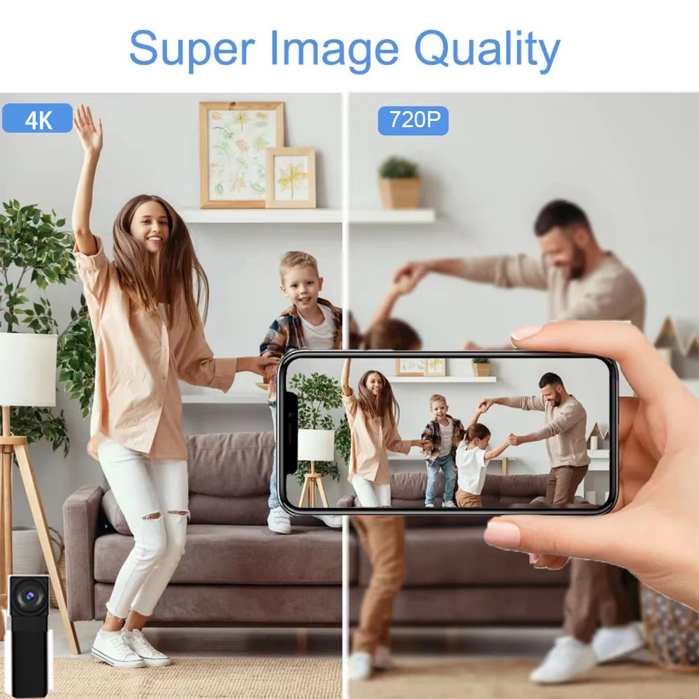 4K HD Mini WiFi Camera, Suppor - Hidden Camera Clock recension och pris