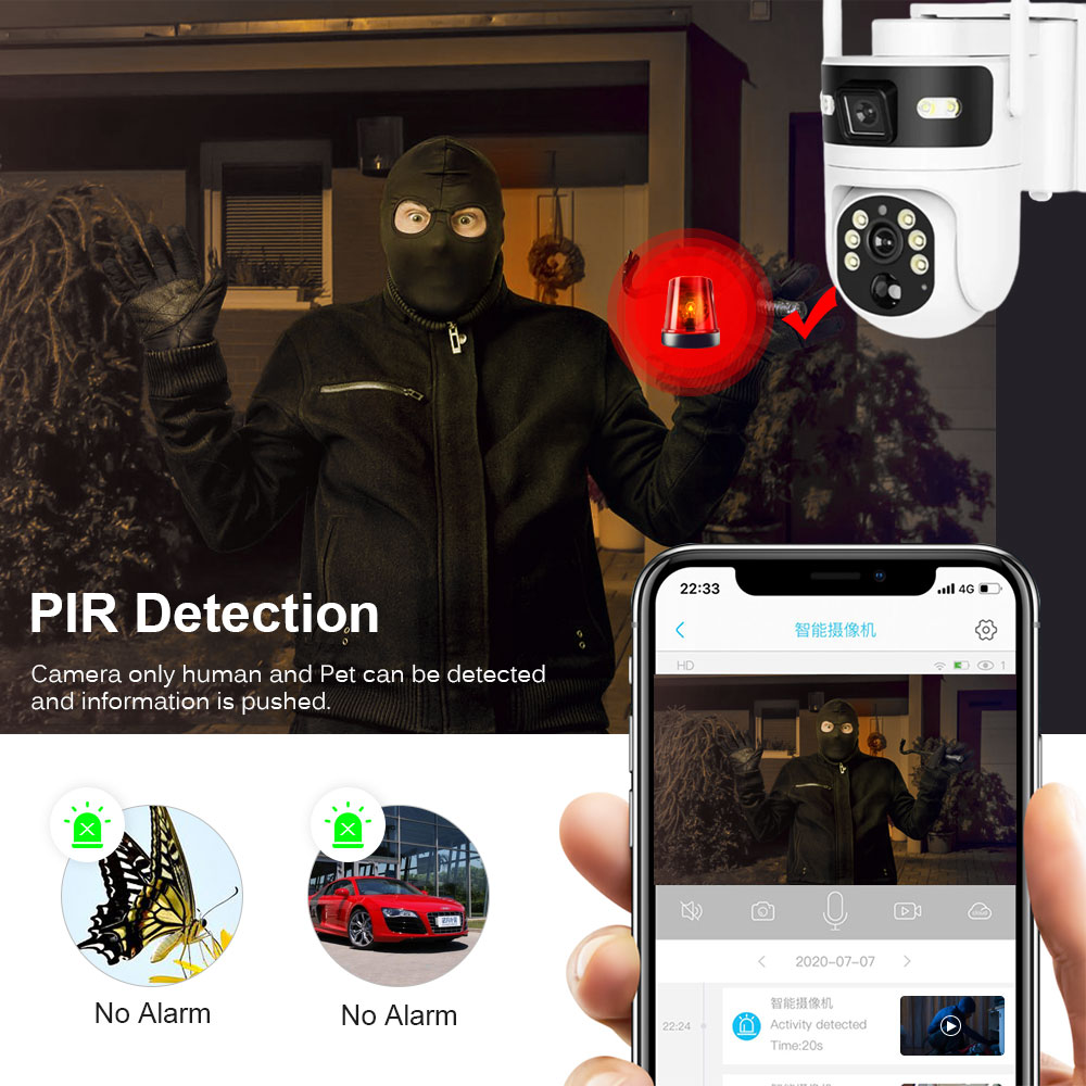 Wireless Outdoor PTZ Solar Sec - Home Yard Security recension och pris