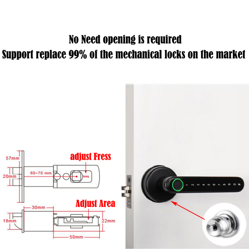 TTLock Smart Bluetooth Fingerp - Home Security Keypad recension och pris