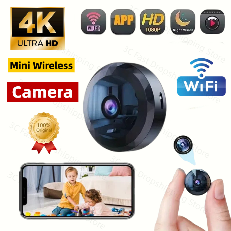 4K Mini WiFi Camera Wireless S - Hidden Camera Clock recension och pris