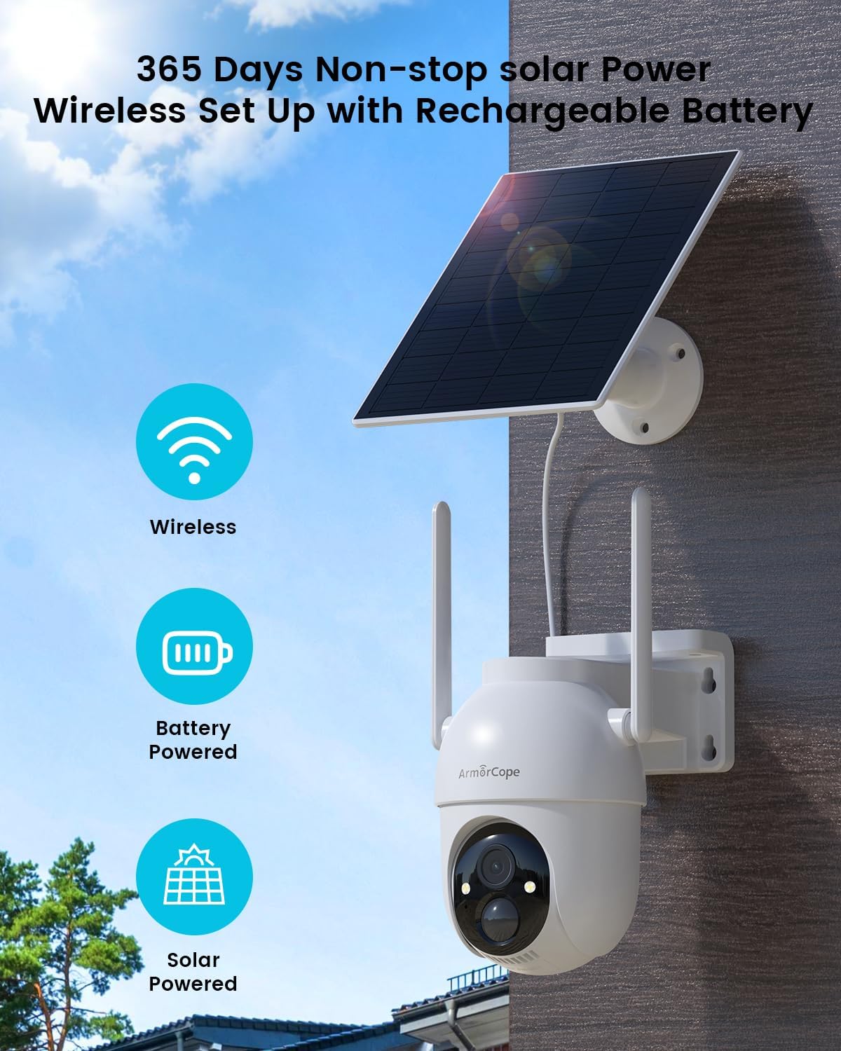 Wireless Outdoor Security Came - Home Security No Subscription recension och pris