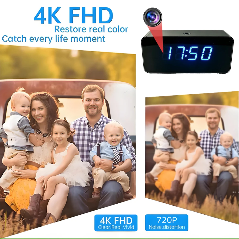 4K HDWiFi mini clock camera, s - Hidden Camera Clock recension och pris