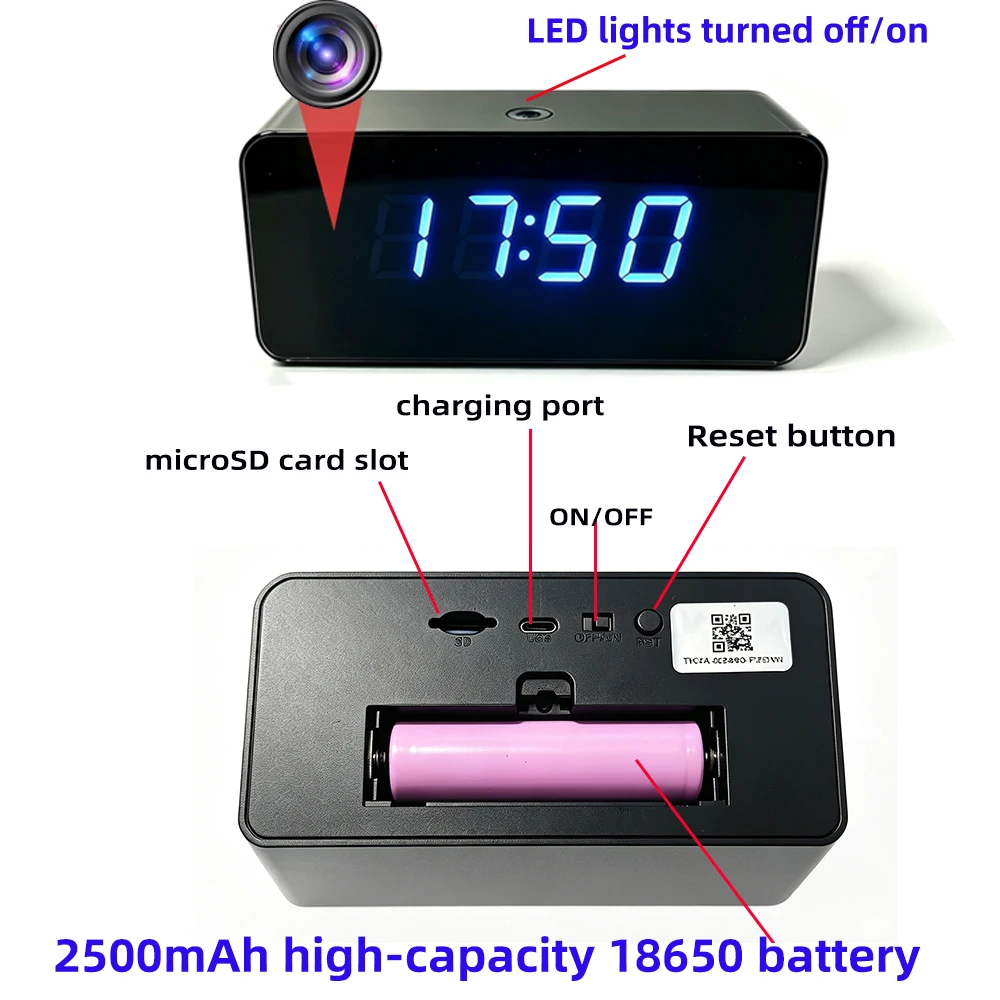 4K HDWiFi mini clock camera, s - Hidden Camera Clock recension och pris