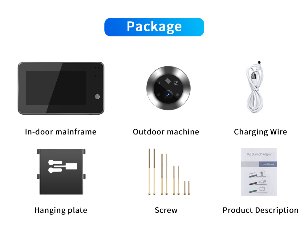 4.3inch Tuya Smartlife WiFi Do - Home Security Indoor Cameras recension och pris
