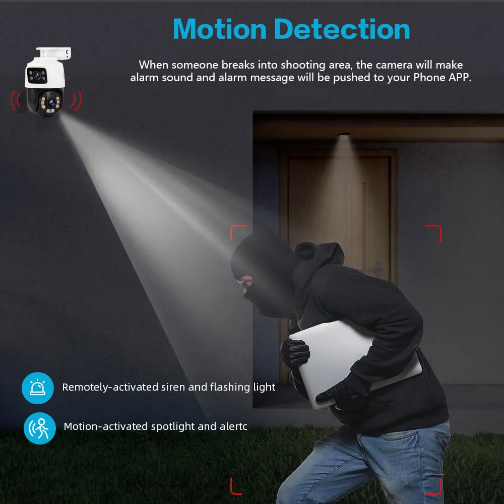 Outdoor 8MP POE PTZ Security C - Home Yard Security recension och pris
