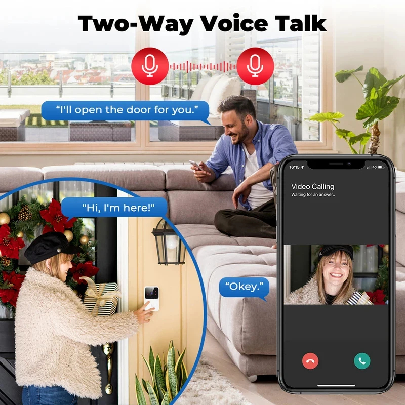 Smart Home WiFi Video Doorbell - Home Security Lidar recension och pris