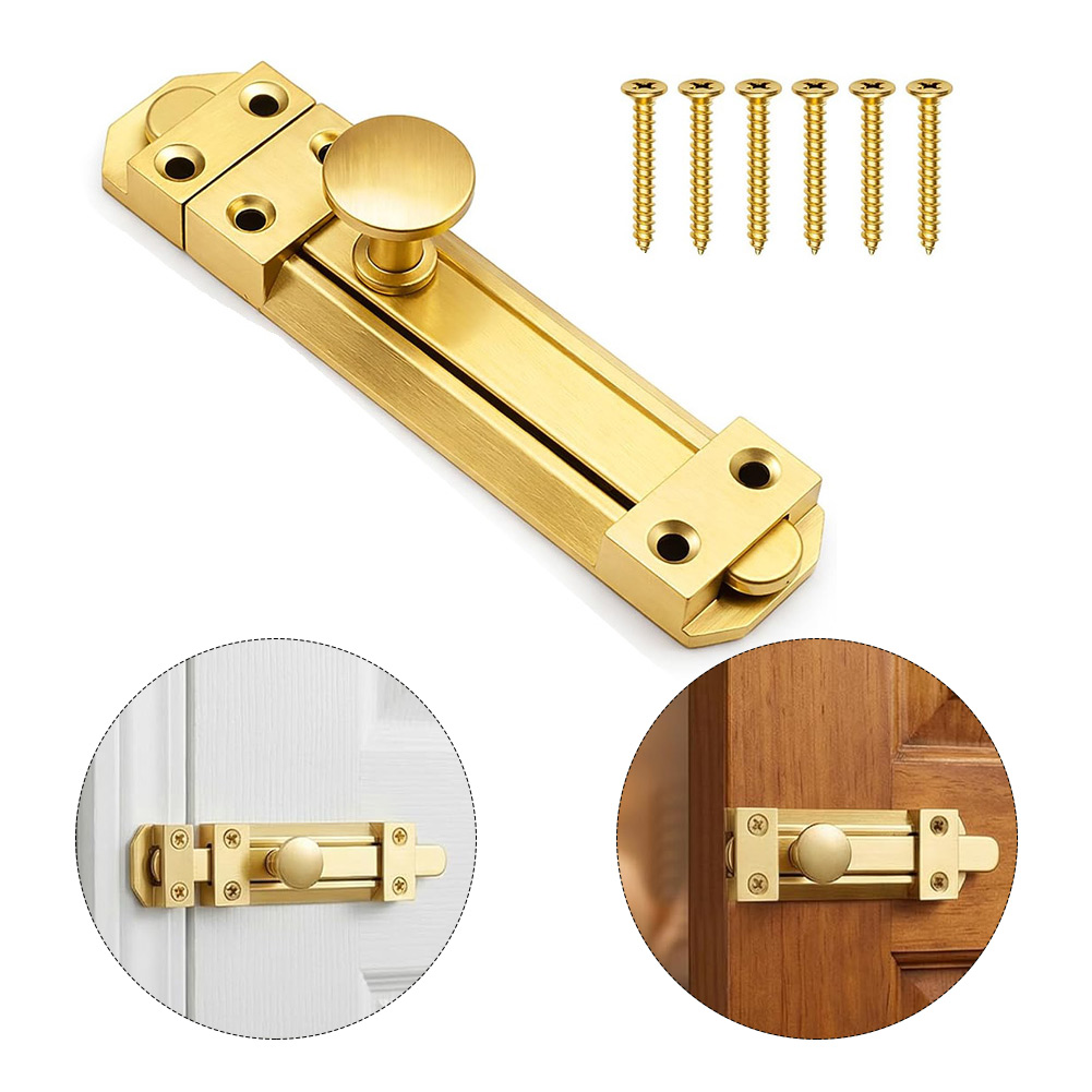 5 Inch Solid Brass Sliding Doo - Home Security Door Lock recension och pris