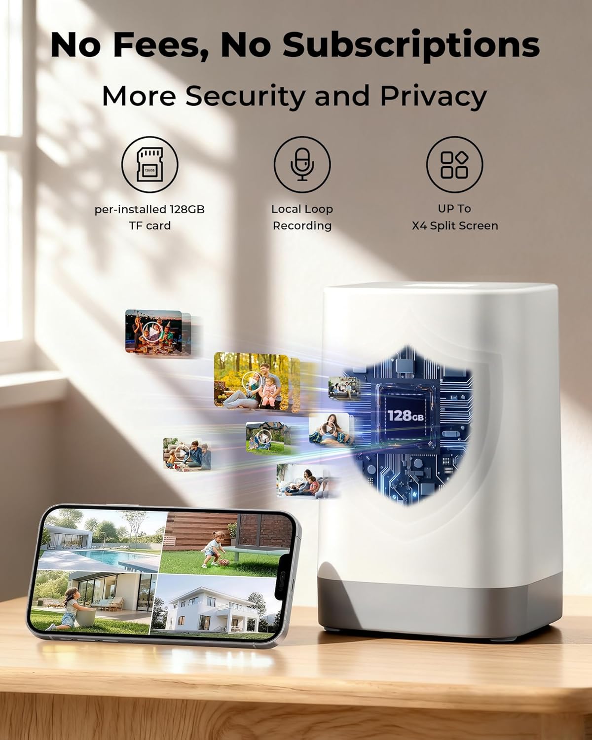Solar Powered Wireless Outdoor - Home Security No Subscription recension och pris