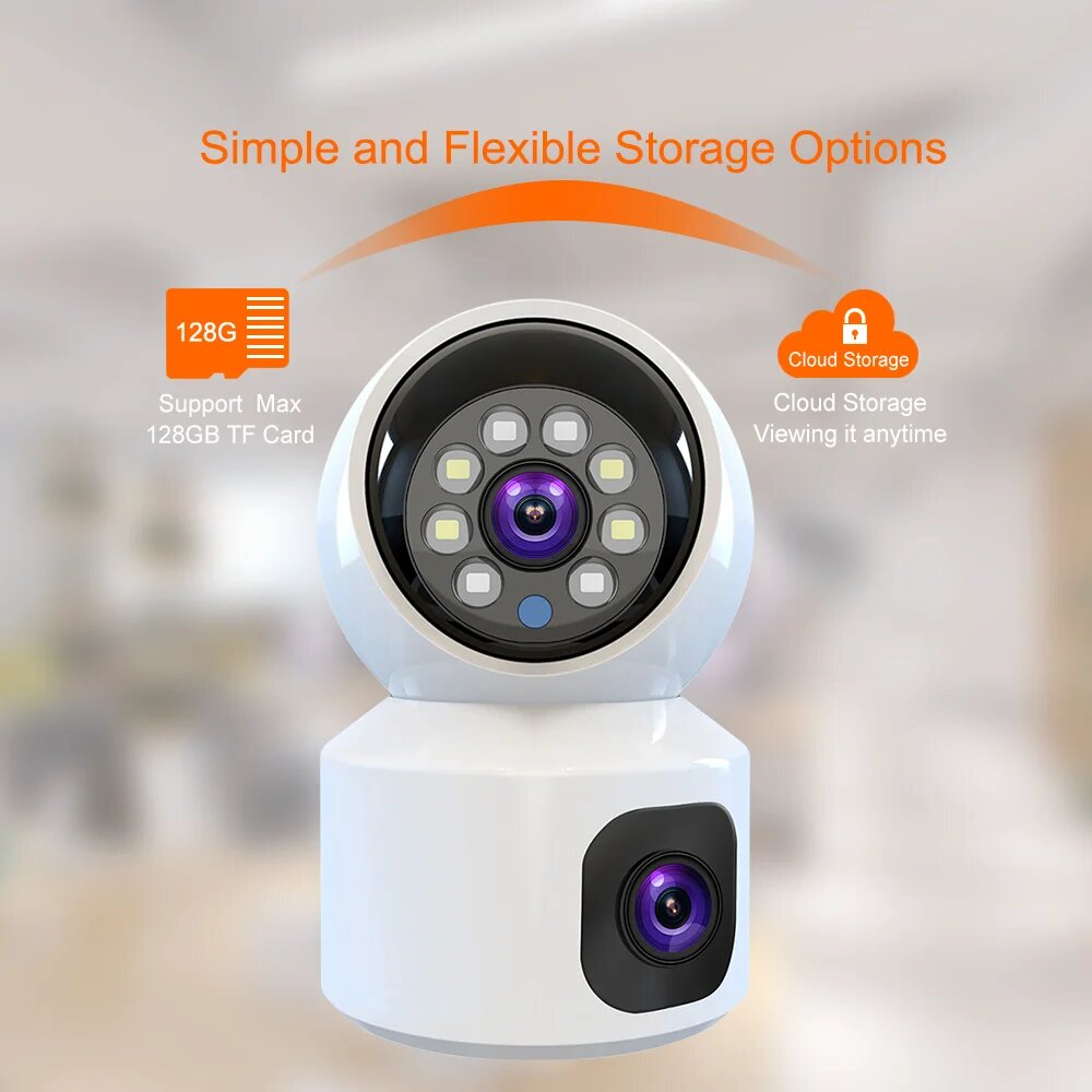 Dual Lens 6MP HD WiFi 4G PTZ C - Home Security Robots recension och pris
