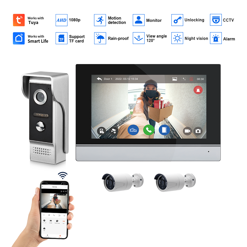 7Inch IPS Screen 2MP  Tuya Rem - Home Security Indoor Cameras recension och pris