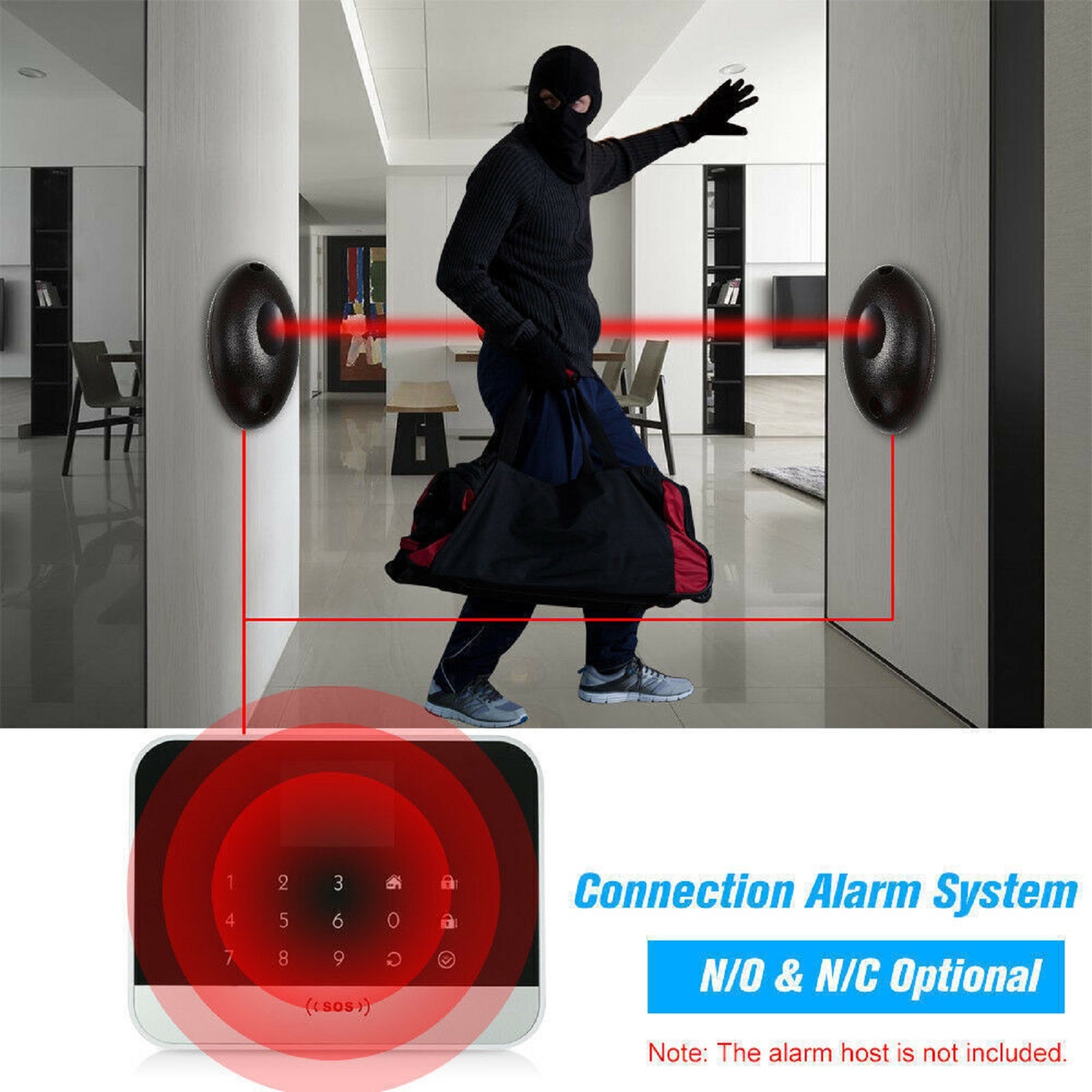 20m Waterproof Active Photoele - Home Security Laser System recension och pris