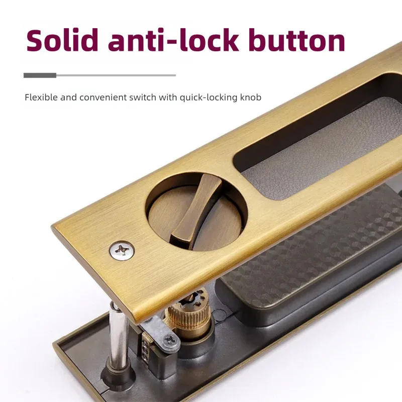 Heavy-Duty Black Sliding Door  - Home Security Door Lock recension och pris