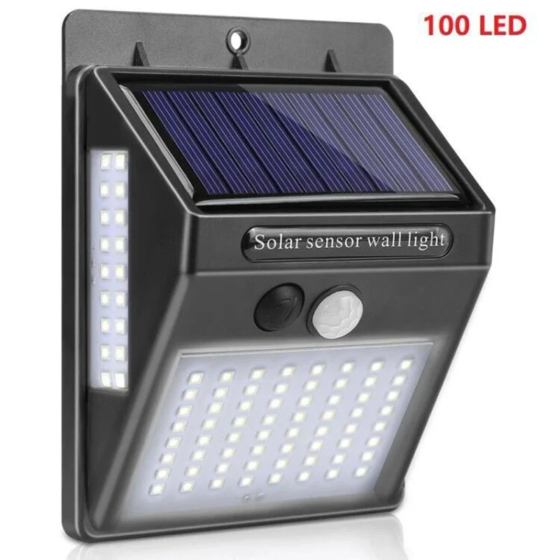 Outdoor Solar 100 LED PIR Moti - Home Yard Security recension och pris